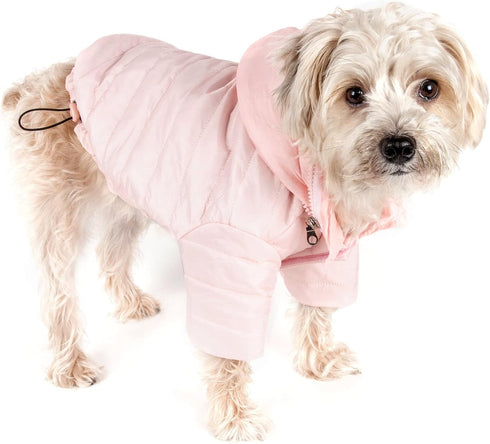 Pet Life Sporty Avalanche Lightweight Folding Winter Dog Coat - Adjustable Dog Jacket with Concealed Zippered Collar