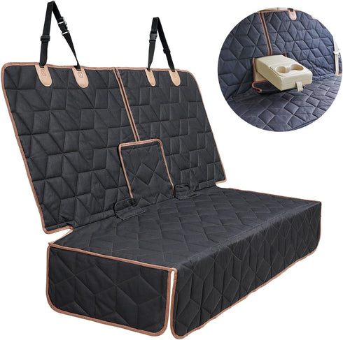 Petiza Dog Car Seat Cover for Back Seat, Heavy-Duty Non-Slip Waterproof Car Bench Protector for Pets,Compatible