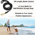 Guiding Star Leather Dog Leash 6ft, Dog Leashes for Large Dogs Heavy Duty, Soft Durable Braided Handmade Leather Training Leash for Large & Medium Dogs (6ftx1/2inch, Black)
