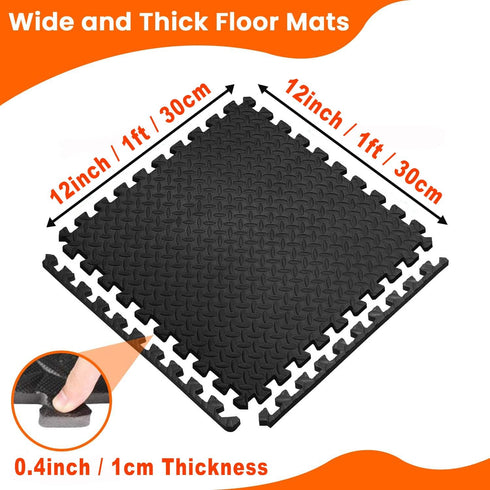 Kangler Puzzle Exercise Mat, 20 Tiles Foam Interlocking Exercise Mats, Floor Tiles for Gym Equipment and Workouts