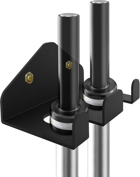 Vertical Barbell Mount Rack, Olympic Barbell Hanger, Double Barbell Holder Wall Mount, Space Saving Garage Gym
