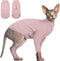 DENTRUN Sphynx Hairless Cats Shirt Pullover, Breathable Cat Wear Turtleneck Sweater for Adorable Cat's Clothes