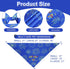 Agroon 1PCS, Blue Dog Birthday Bandana Boy XLarge Durable Triangle Reversible Scarf Bibs Handkerchief for Puppy Pet