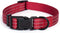 Mile High Life Dog Collar, Nylon Reflective Dog Collars, Light Weight Puppy Collars, Solid Red for Medium Dogs