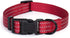 Mile High Life Dog Collar, Nylon Reflective Dog Collars, Light Weight Puppy Collars, Solid Red for Medium Dogs