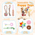 BASTIPETA 8 Puppy Play Gym with Hanging Toys Removable Dog Enrichment Playground, Indoor Jungle Gym & Activity Center