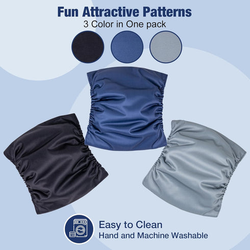 Pet Soft Dog Belly Band - 3 Packs Reusable Male Dog Diapers Belly Wraps, Washable Belly Bands for Male Dogs (Classic, M)