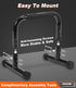 Push Up Bar, 12 Inch High Non-Slip Parallettes Bars & Dip Bars with Foam Handles for Strength Training