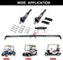 AIWEILUCK 42" Golf Cart Retractable Seat Belts with Belt Bracket Kit for Yamaha Club Car DS Precedent EZGO TXT RXV