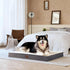EHEYCIGA Orthopedic XL Dog Beds for Extra Large Dogs, Removable Washable Cover, Beige, 44x32