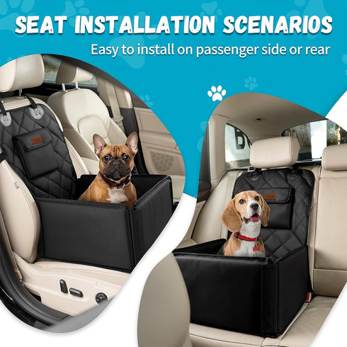 28lbs, Dog Car Seats for Small Dogs,Detachable Foldable Dog Booster Car Seat Under Pet Cat Car Seat Travel Bed