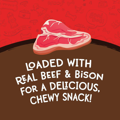 4 lb Meaty Treats Meatball Delights Beef, Rice, and Bison Recipe Meatballs Dog Treats, Tub