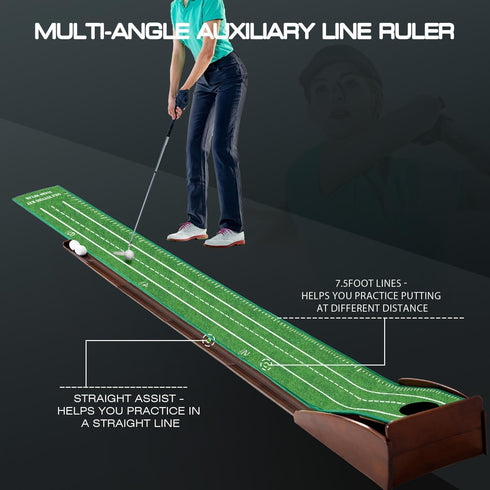 Eleko Meyar Putting Green Putting matt for Indoors Golf Putting Mat - Indoor Putting with Ball. Putting matt for Golf