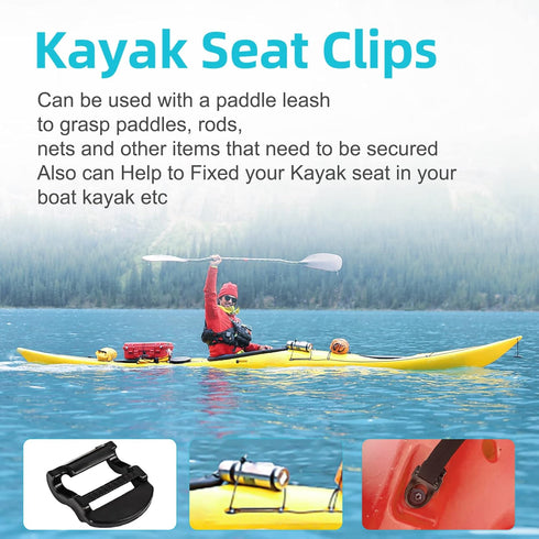 Kayak Seat Repair Kit, Seat Strap Clips and Tri-Glide Hooks for Lifetime Emotion