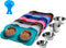 Hubulk 2 Stainless Steel Dog Bowls with No Spill Non-Skid Silicone Mat + Pet Food Scoop for Small Medium Large Dogs