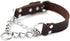 Mighty Paw Martingale Dog Collar - No Pull Design, Stainless Steel Chain, Brown Leather Martingale Training Collar