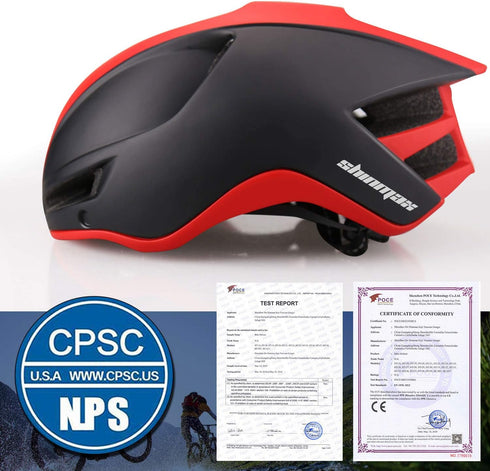 Shinmax Adult Bike Helmet with Removable Magnetic Goggles & USB Rechargeable LED Light, Adjustable Size