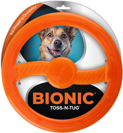 BIONIC Toss-N-Tug Dog Toy, High-Visibility Ultimate Multi-Action Toy