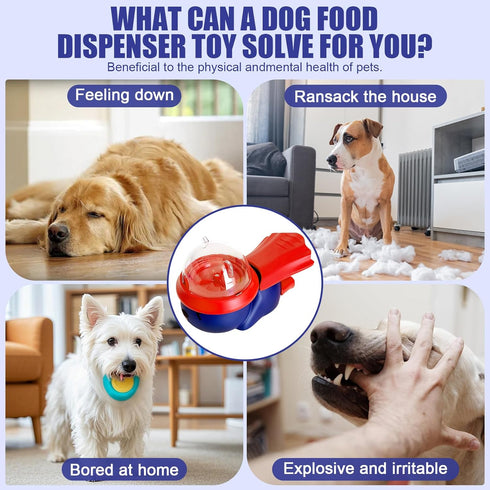 XMDRISH Pet Food Dispenser Toy Slow Feeder Puzzle Toy for Dogs & Cats, Interactive Treat Ball for Boredom, Anxiety