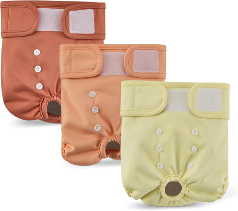 Amazon Basics Washable Dog Diapers, Highly Absorbent, Female, M Size, 3 Pack,