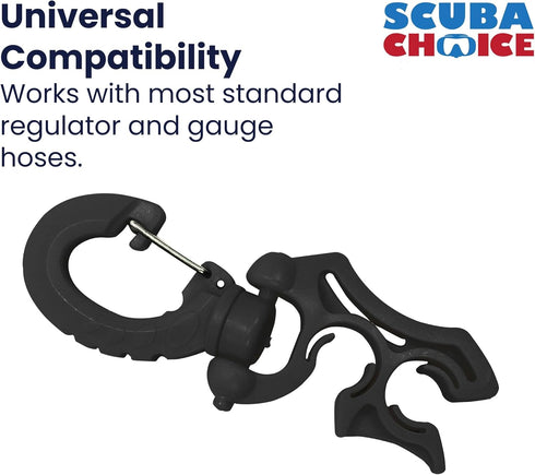 Scuba Choice Double Hose Holder Clip, Durable & Lightweight, Easy Snap-On Design for Tangle-Free Diving