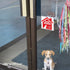 iSYFIX Dog Inside Alert Signs Stickers, 4 Pack, 5x5 Inch, Premium Self-Adhesive Vinyl, Indoor and Outdoor Red
