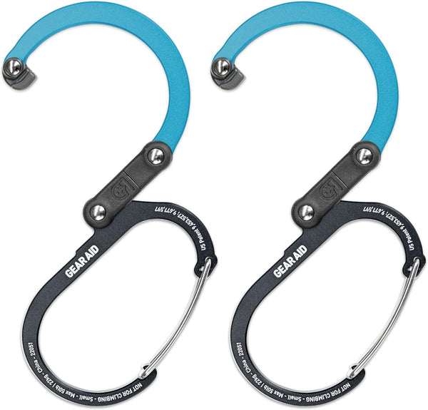 GEAR AID HEROCLIP (Small) Carabiner Gear Clip and Hook, for Hanging Bags,