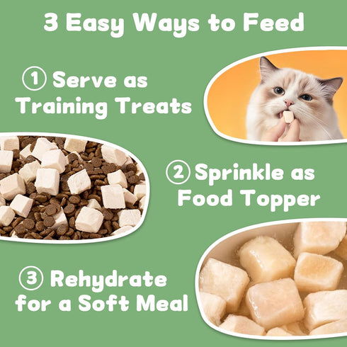 14.2 OZ Freeze Dried Chicken Cat and Dog Treats Single Ingredient Chicken Meat High Protein, Bite-Sized Pet Training