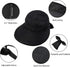 Womens Sun-Hats Summer UV Protection, Packable Visor Zip-Off 2 in 1 Detachable Wide Brim Outdoor Golf Beach Hat