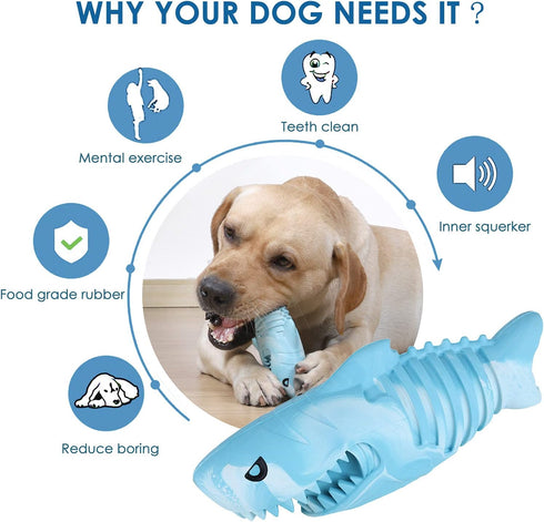 Dog Chew Toys for Aggressive Chewers, Squeaky Toys for Medium Large Dogs, Tough Durable Puppy Teething Toys