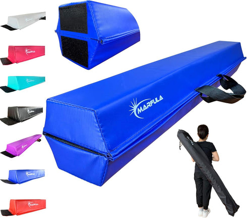 MARFULA Balance Beam - Folding Floor Gymnastics Equipment for Kids, Non Slip
