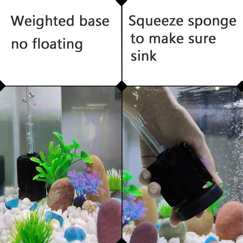 AQUANEAT 3 Pack Aquarium Bio Sponge Filter for Breeding Fry, Betta, Shrimp, Nano Fish Tank (Small up to 10Gal)