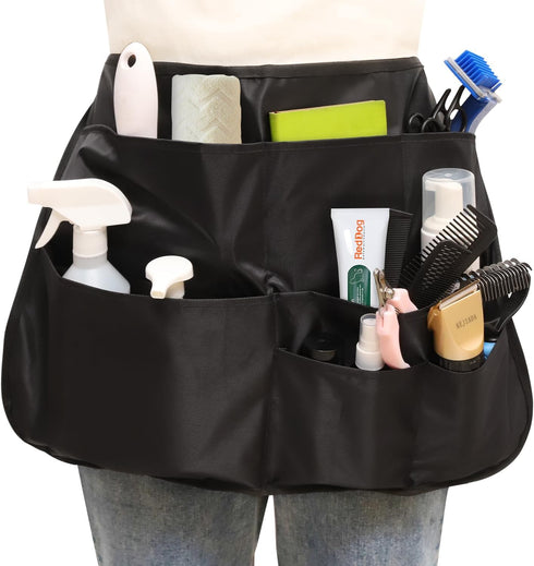 Rsobl Pet Groomer Pocket Apron, Waterproof Grooming Apron for Beauticians, Pet Grooming Kit for Cats and Small Dogs