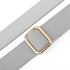 PET ARTIST Soft Leather Dog Collar and Leash Set, Bright & Solid Nylon Grey Dog Collar with Quick Release Metal Buckle,