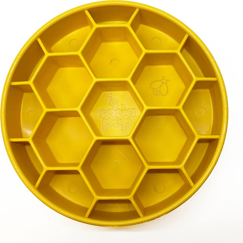 SodaPup Honeycomb Enrichment Bowl, Durable Slow Feeder Made in USA for Healthy Digestion & Mental Stimulation