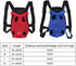 Pet Carrier Backpack, Fashionable Dog Tote Carrier with Five Holes, Front Chest Net Bag (Red S)