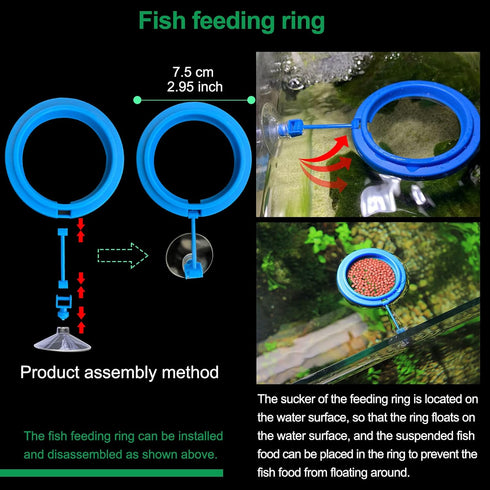 11.8 Inch Shrimp Feeding Tube with Dish, Suction Cup, Cleaning Brush, Aquarium Feeder