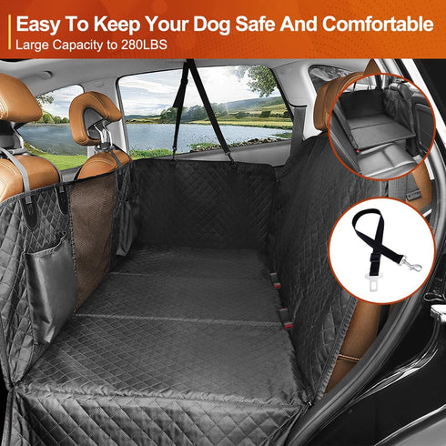 Hammock Vailge Dog Car Seat Cover, Dog for Car Backseat, Non Inflatable seat Cover for Back seat,Hard Bottom Back Seat