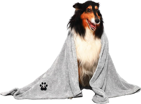 Extra Large Dog Towels for Drying Dogs, Super Absorbent Soft Microfiber Bath Grooming Towel for Pets