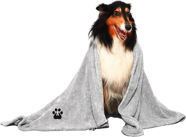 Extra Large Dog Towels for Drying Dogs, Super Absorbent Soft Microfiber Bath Grooming Towel for Pets