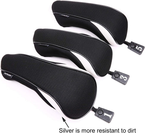 Sword & Shield Sports 3pcs/Set Driver #1 3 5 Fairway Wood Cover Golf Club Headcover