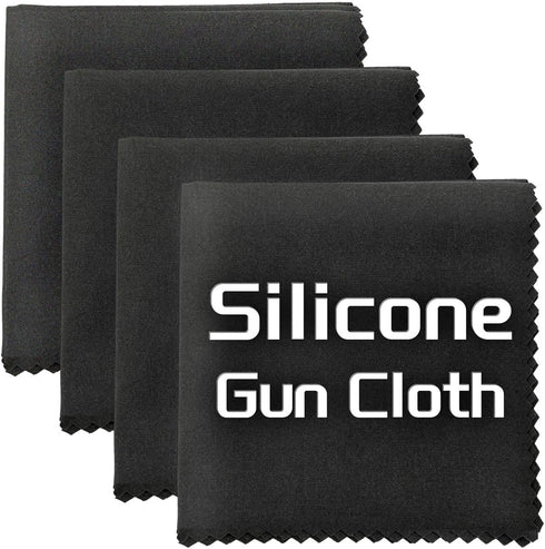 Silicone Gun Cleaning Cloth - 12"x12" Microfiber Lint Free Rags for Firearms, Knives, and Scopes, Reusable Cleaning