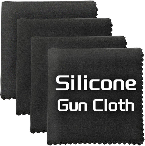 Silicone Gun Cleaning Cloth - 12"x12" Microfiber Lint Free Rags for Firearms, Knives, and Scopes, Reusable Cleaning
