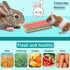 QWR 23 Chinchillas, PCS Natural Wooden Rabbit Toys,Safe Bunny Chew Toys for Teeth,Grass Timothy Sticks,Sweet