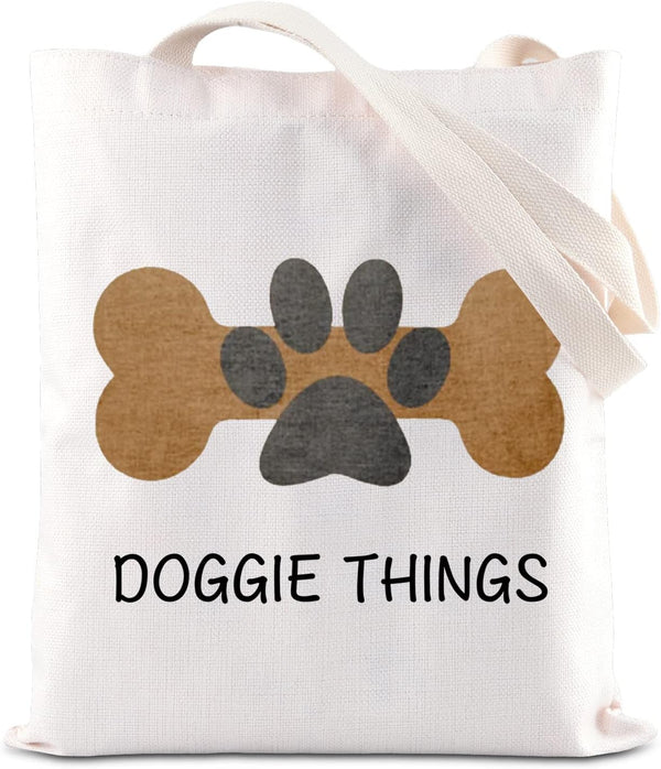 FOTAP Dog Lover Shopping Bag - Dog Owner Tote Bag for Doggie Things, Toys, and Park Shopping Gifts