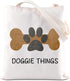 FOTAP Dog Lover Shopping Bag - Dog Owner Tote Bag for Doggie Things, Toys, and Park Shopping Gifts