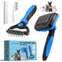 4 PCS Pet Grooming Brush Kit - Dog Brush for Shedding, Deshedding Dog Brush, Flea Comb, Stainless Steel Pet Comb