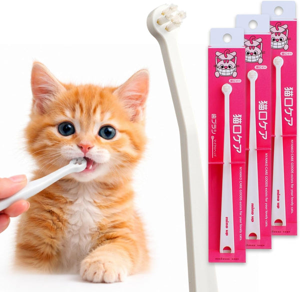 MIND UP Cat Toothbrush with Micro Head, 15 Angled Design for Easier