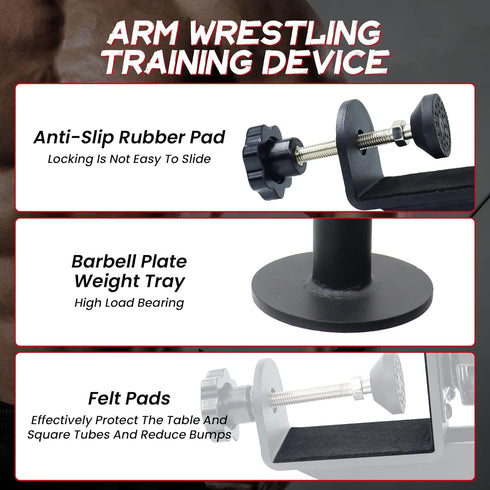 Wrist Exerciser Strengthener Arm Wrestling Training Table Pulley Cable System for Fitness Forearm Workout