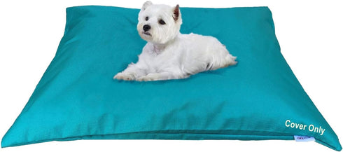 Do It Yourself DIY Pet Bed Pillow Duvet Cover for Medium 37"X29" Dog or Cat, Vibrant Peacock Blue - Cover only